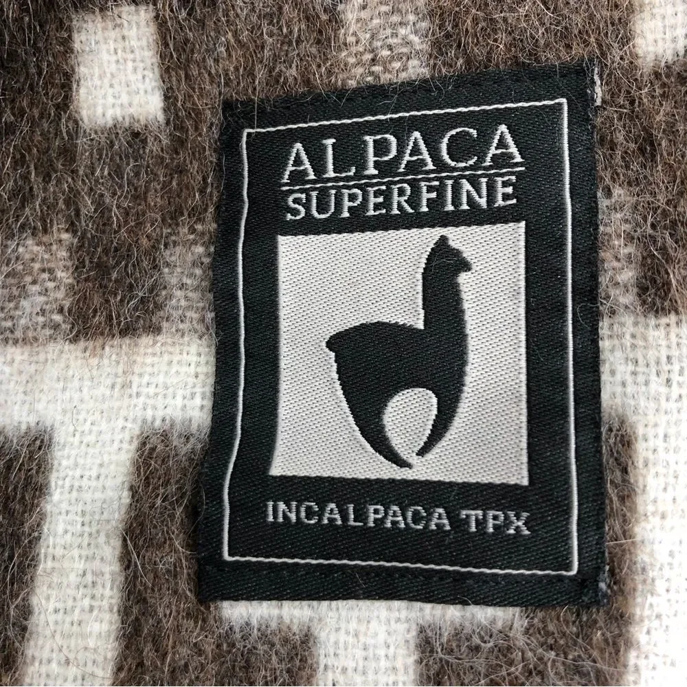 Incalpaca TPX Alpaca Superfine Inca 1‎ Blanket Throw Geometric Aztec Peruvian
